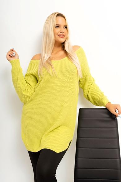 Kötött mini ruha - Green